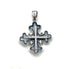 Sterling Silver Enamel Classic Jerusalem Cross Pendant
